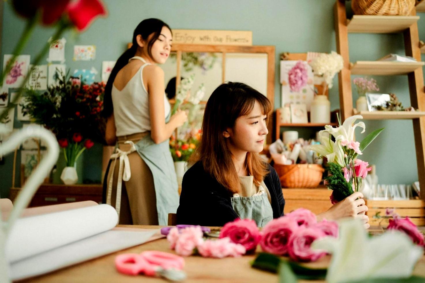 Carefully arranged flowers showing attention to detail and personalized design