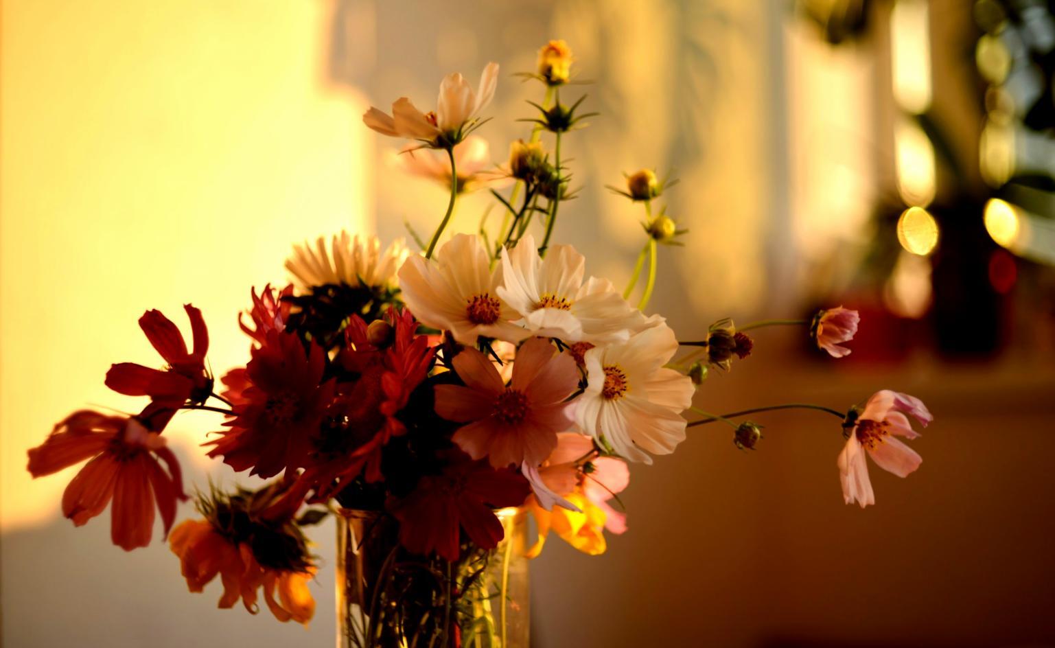 Beautiful custom floral arrangement being crafted in our studio, showcasing the personal attention and artistry that goes into every bouquet